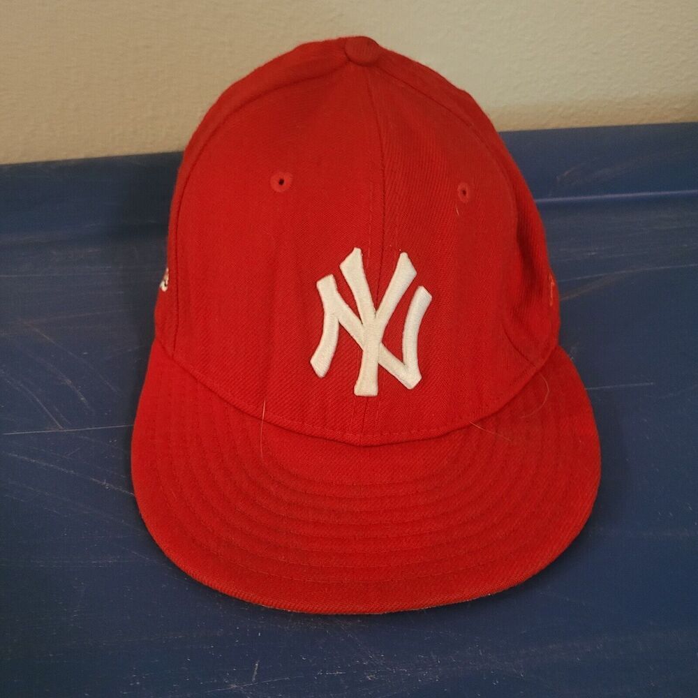 New York Yankees MLB New Era 90's 1999 World Series 59Fifty Hat Red‎ Size 7 1/4